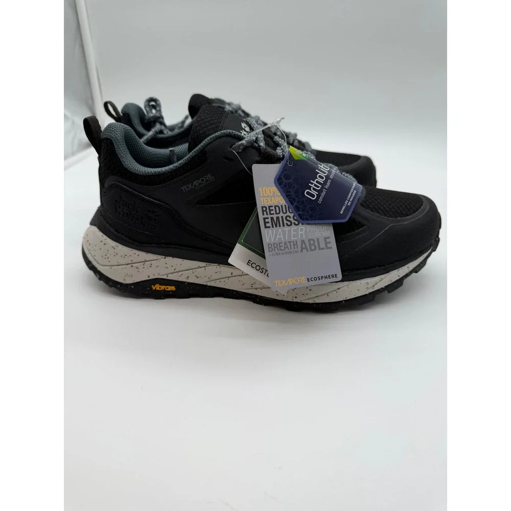 Jack Wolfskin Terraquest Texapore Low‎ Mens Hiking Shoes Black Vibram Waterproof